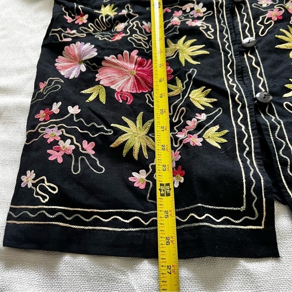 Bedford Faire Floral Embroidered Jacket Size Large - Picture 5 of 8